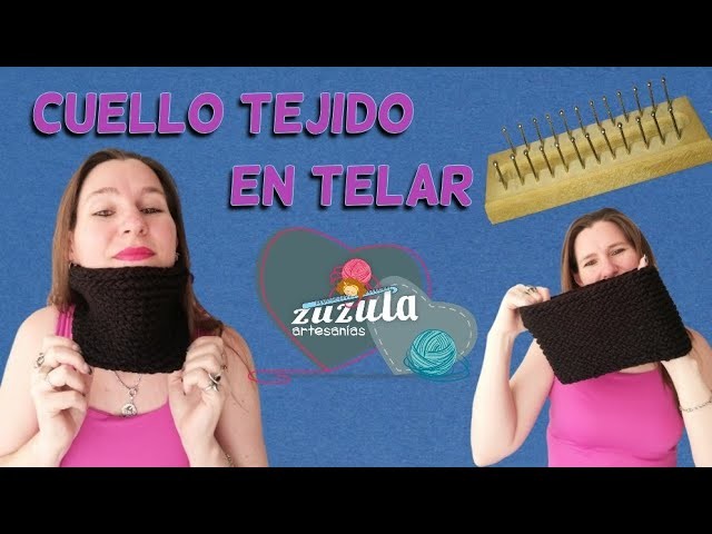 Cuello tejido en telar