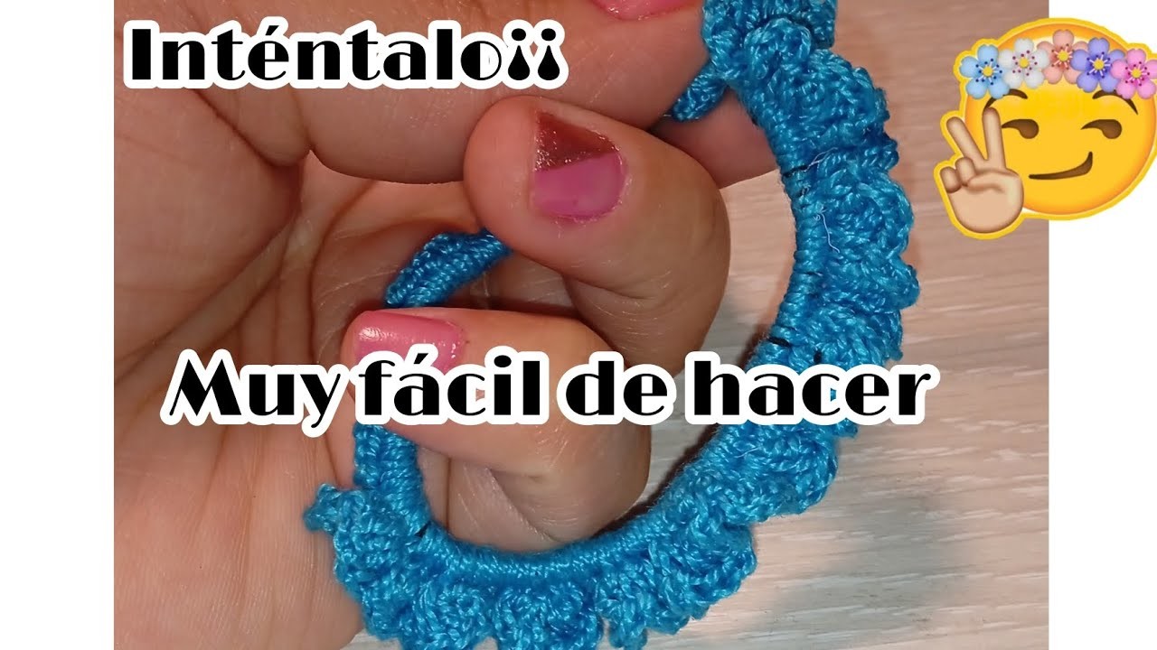 Goma de cabello tejida ❤️. #tejido #crochet #facil. intentalo¡ ????@MillyVlogscuba.#ideas#viral