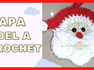 Papa Noel a crochet amigurumi, Santa Claus Colgante tejido a crochet