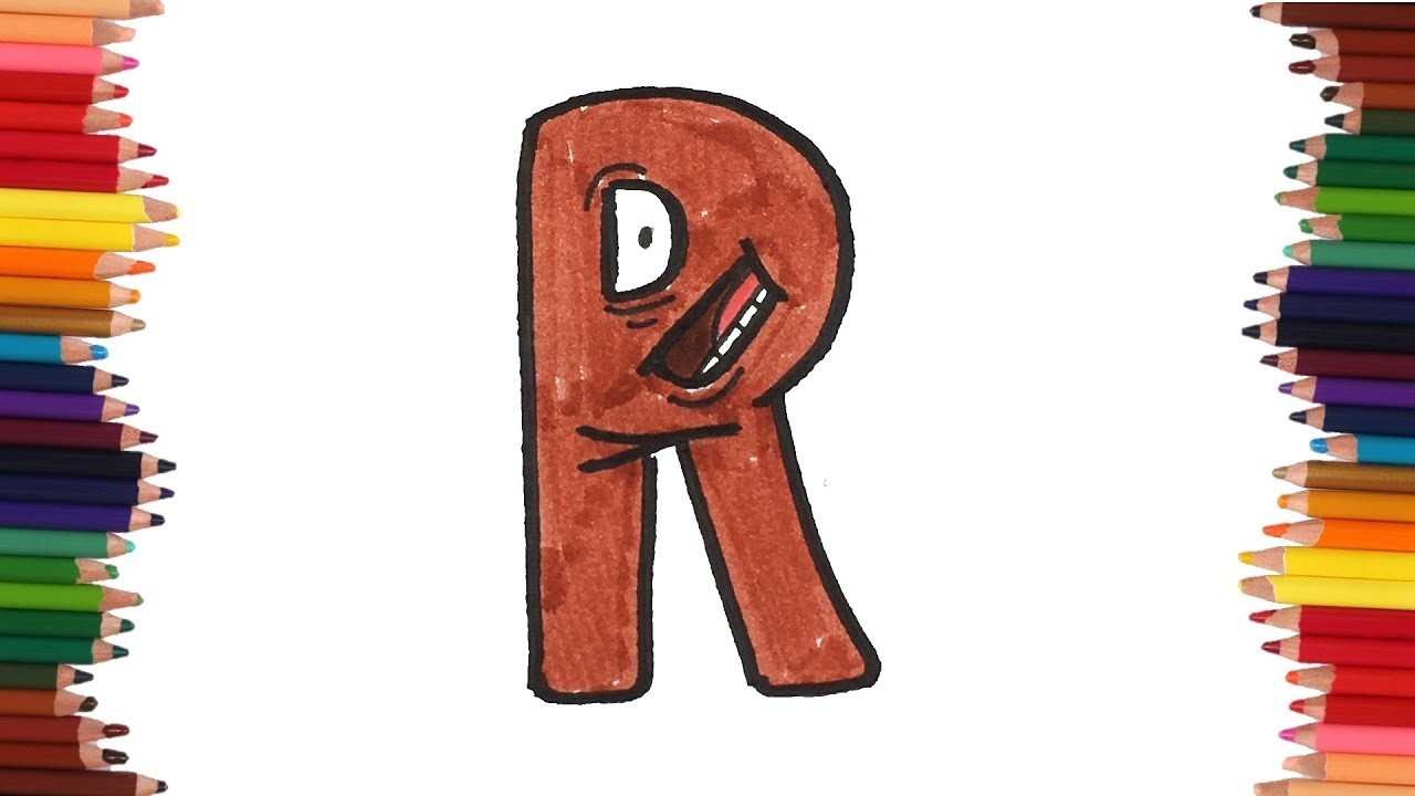 Cómo dibujar la letra R del Alfabeto LORE | Dibujos del Alfabeto Lore