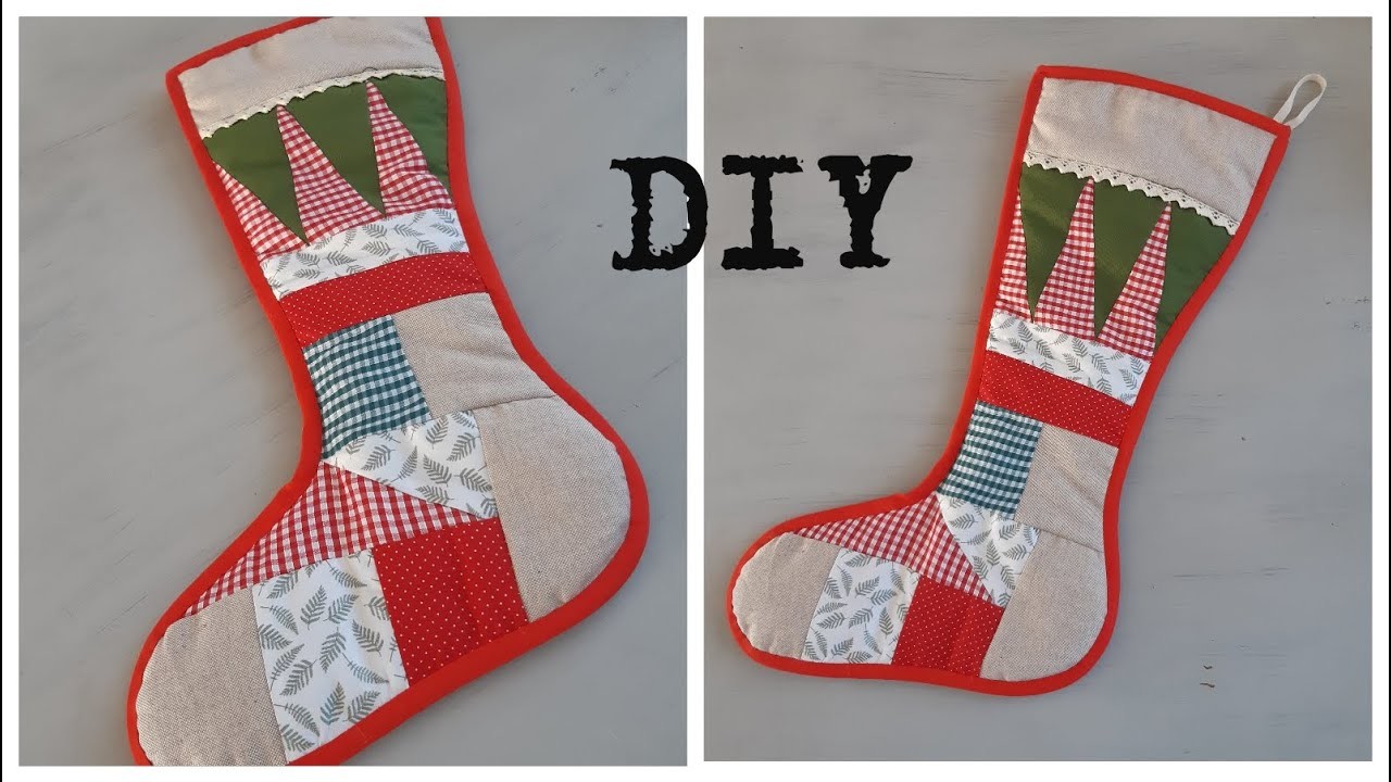 DIY || bota navideña patchwork