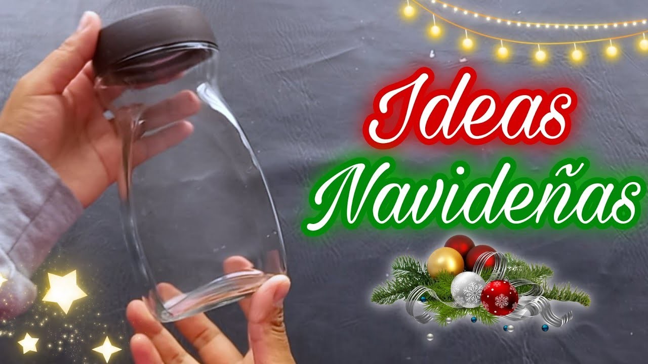 Manualidades navideñas - 3 IDEAS NAVIDEÑAS con frascos de vidrio Christmas DIY - Artesanato Natalino