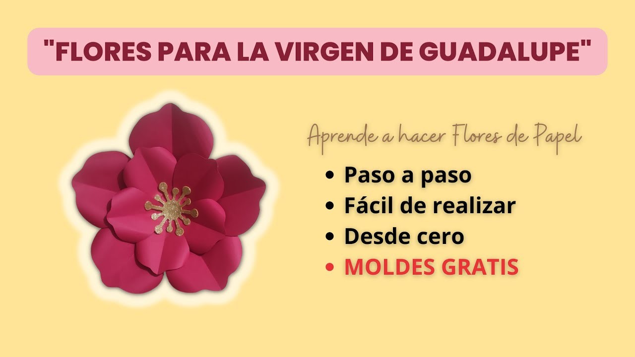 Taller: "Flores para la Virgen de Guadalupe" - Aprende a hacer flores de papel fácil