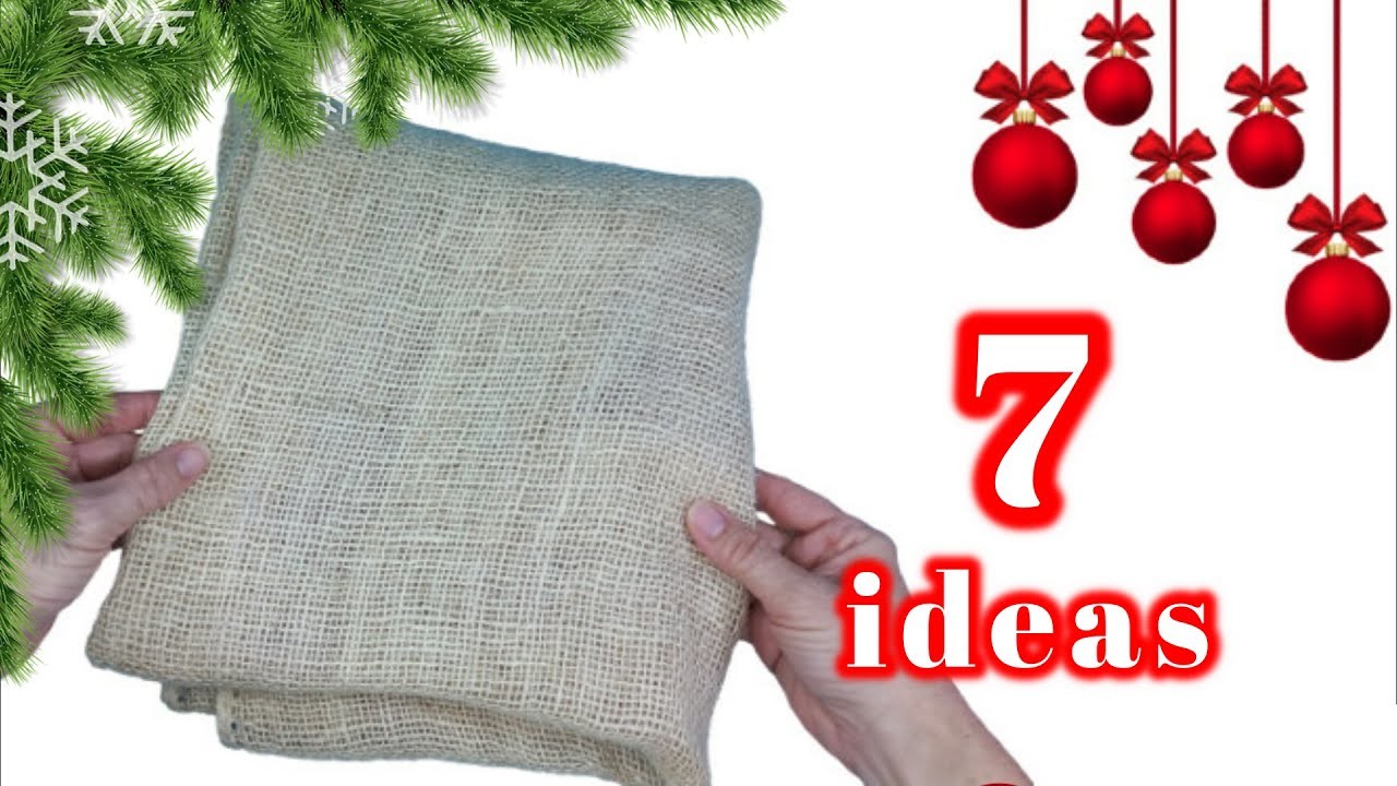 Amazing and Easy crafts ideas for Christmas with jute fabric DIY 7 ideas