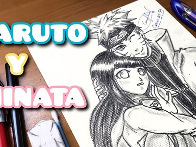 COMO DIBUJAR A NARUTO CON HINATA a Lapíz. paso a paso. tutorial. @CarlosArt79