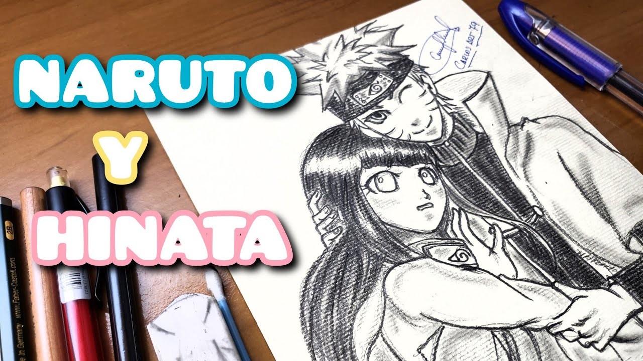 COMO DIBUJAR A NARUTO CON HINATA a Lapíz. paso a paso. tutorial. @CarlosArt79