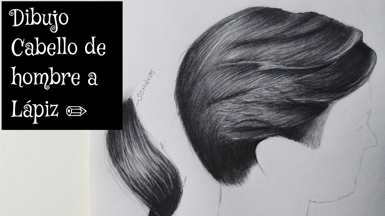 Como dibujar cabello de hombre realista a lápiz ✏️