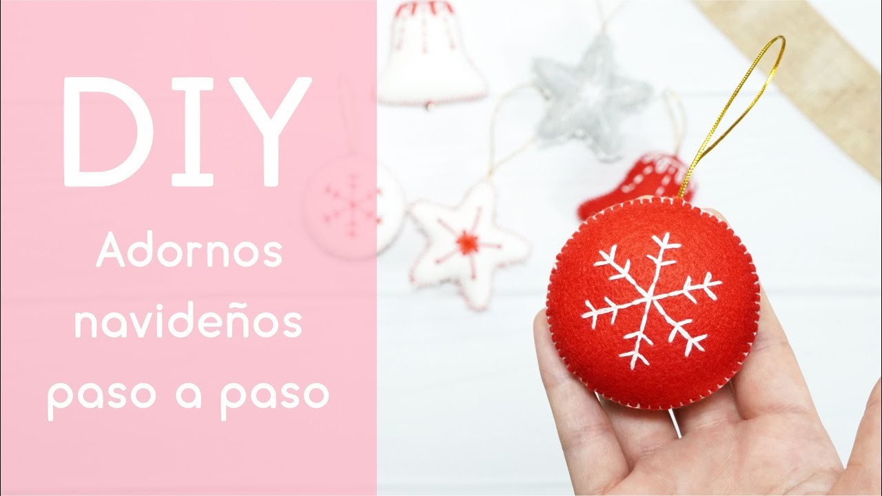 Cómo hacer adornos navideños en fieltro - DIY- MOLDES GRATUITOS