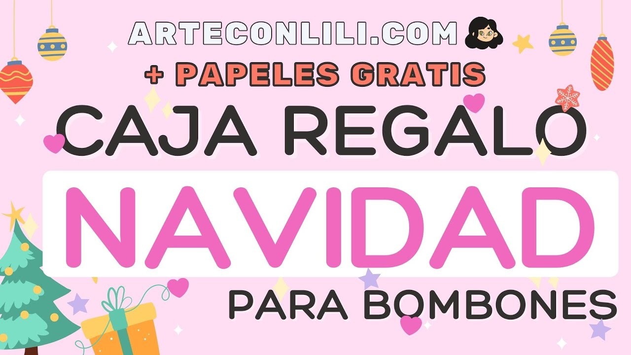 Como hacer una Caja Regalo para Bombones Navidad | DIY | Plantilla  y papeles de scrap Gratis