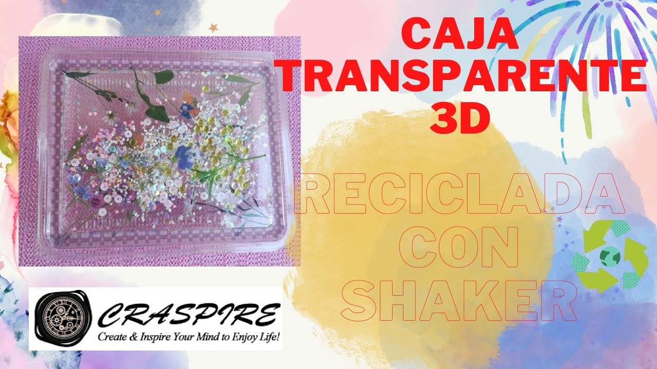 CAJA TRANSPARENTE 3D RECICLADA CON SHAKER (CO) CRASPIRE