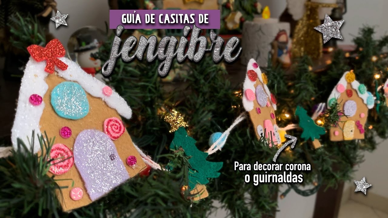 ???????? CASITAS de JENGIBRE para ÁRBOL de NAVIDAD - Decoración NAVIDEÑA con DULCES - Christmas CANDYLAND