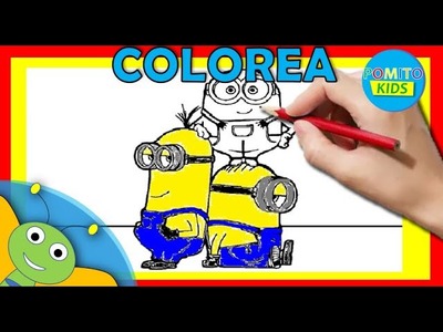 Como colorear a los Minions✨Dibujos para niños - Fácil