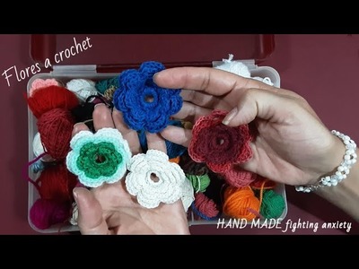 ????COMO hacer  Flores tejidas a crochet ????