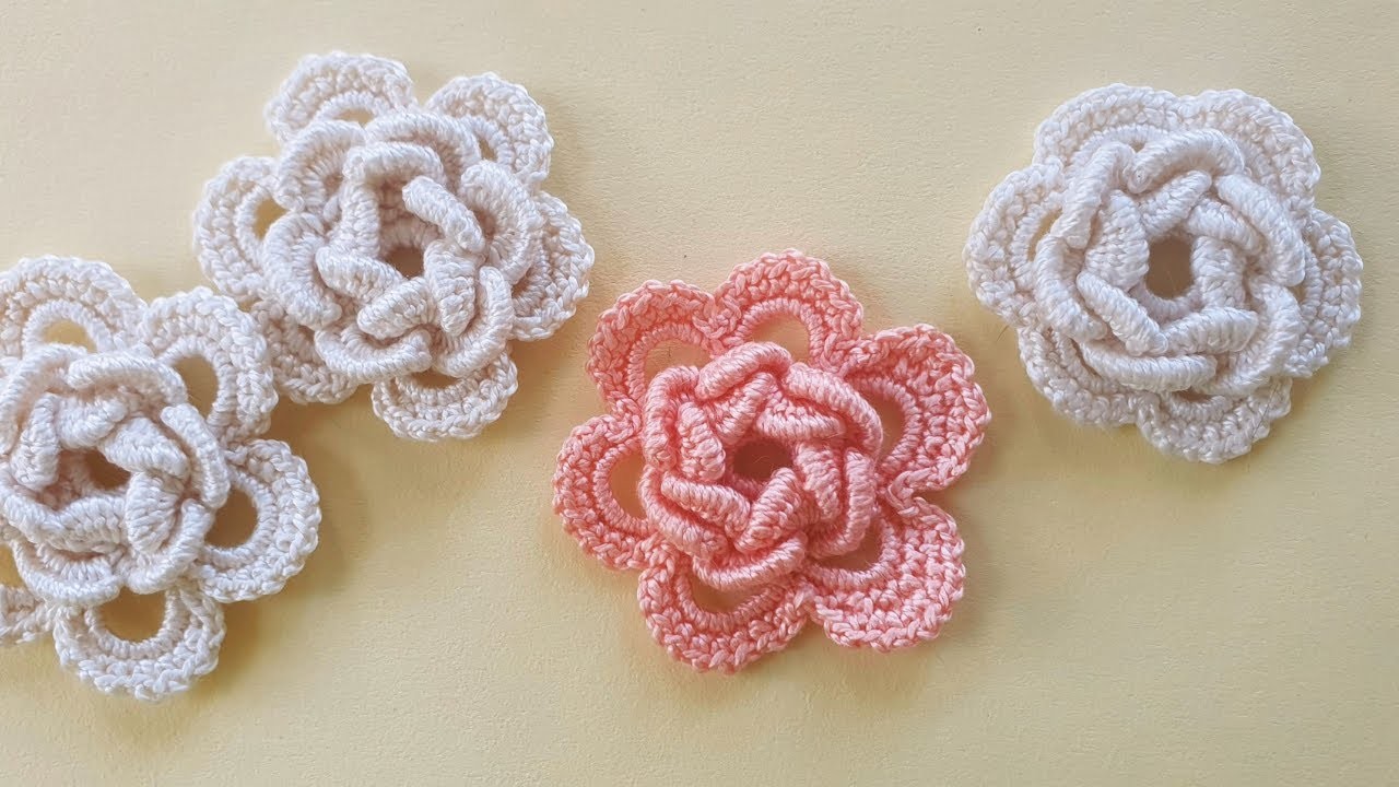 Flores Fáciles Tejidas en Crochet ???? Precioso Patrón de Crochet