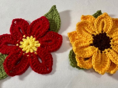 Muestras de flores a crochet paso a paso ????