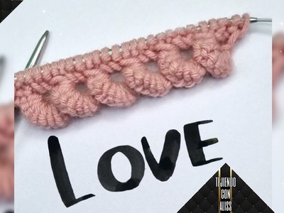 Punto de borde o inicio olas tejido a dos agujas o palitos - #211 - Alisson Aldave