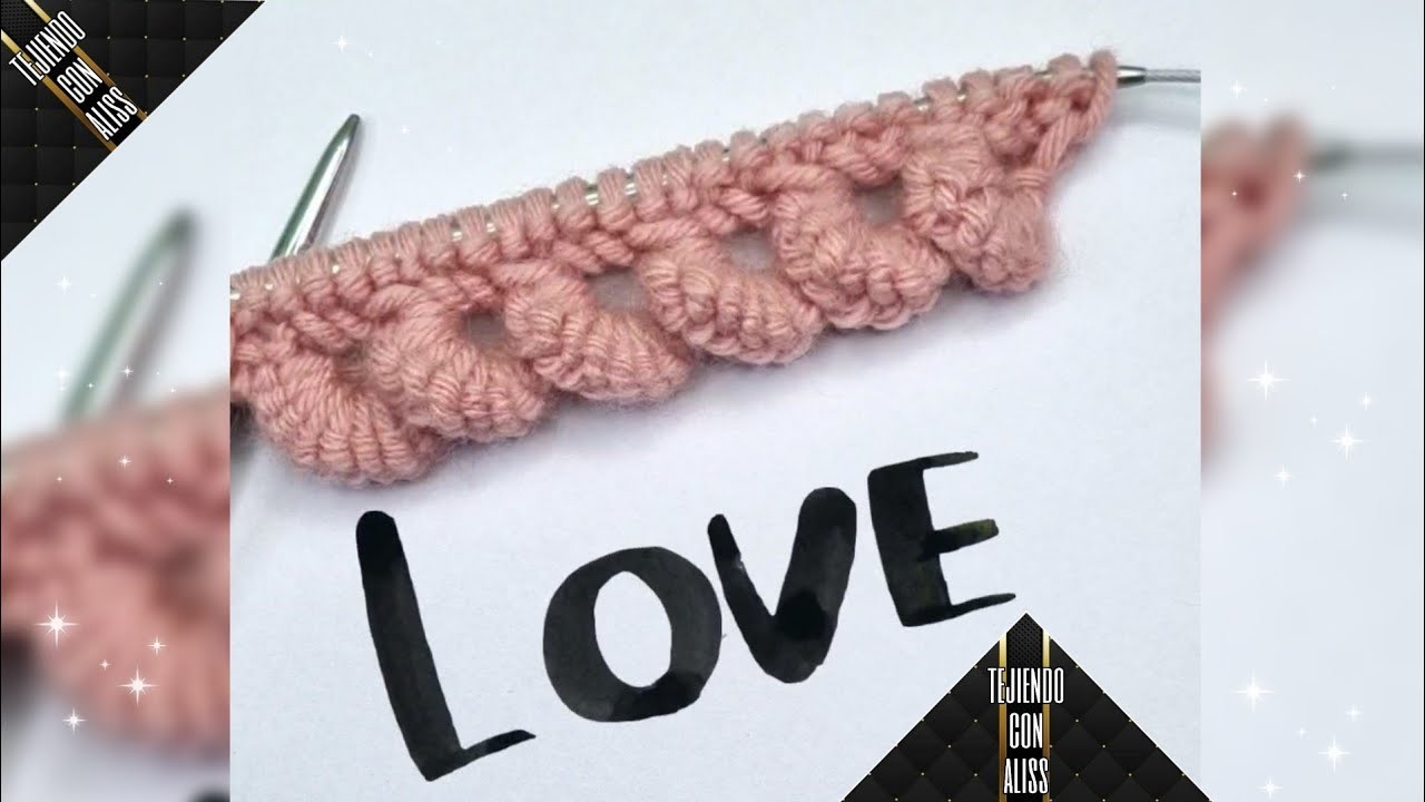 Punto de borde o inicio olas tejido a dos agujas o palitos - #211 - Alisson Aldave