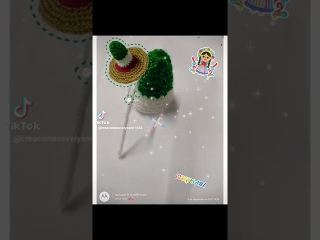 Sombrero mexicano tejido a crochet