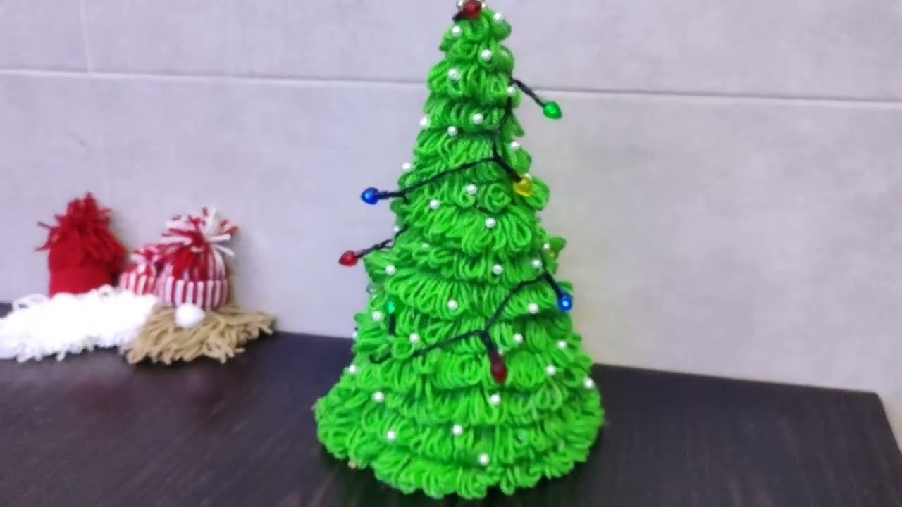 ÁRBOL DE NAVIDAD FÁCIL Y ECONÓMICO CON ESTAMBRE ????