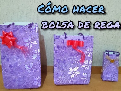 Bolsas de cartulina para regalo.????️ Muy fácil. Ideales para Navidad o Cumpleaños????️. By: Cecy