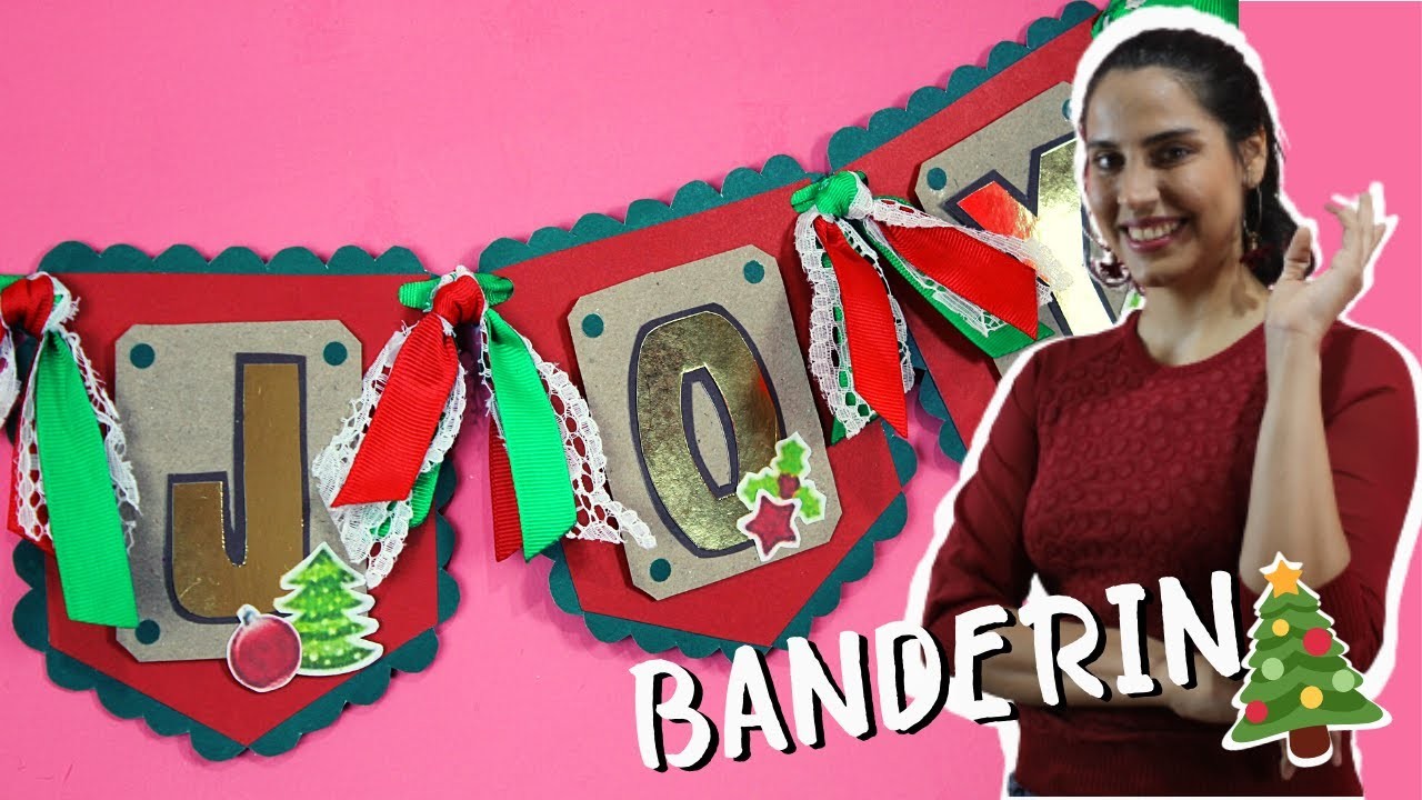 ✨????CÓMO HACER un banderín de Navidad. hecho a mano ????
