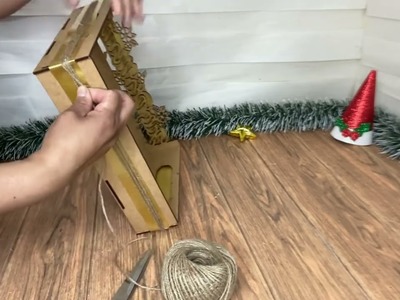 Detalle con vino y frutos secos para regalar o vender en Navidad ????????⛄️fácil y lindo