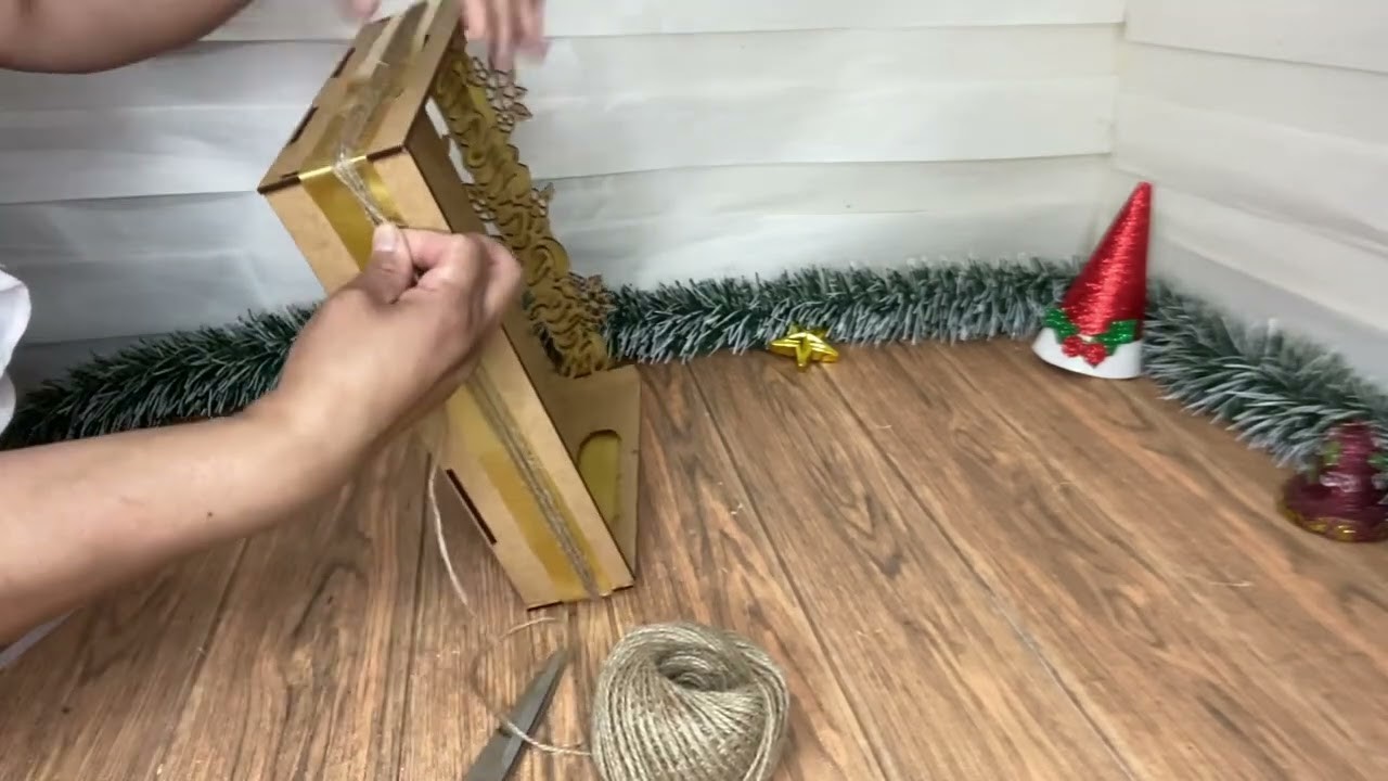 Detalle con vino y frutos secos para regalar o vender en Navidad ????????⛄️fácil y lindo