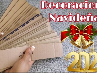 Mira que linda Decoración Navideña puedes hacer con simple cartón reciclado