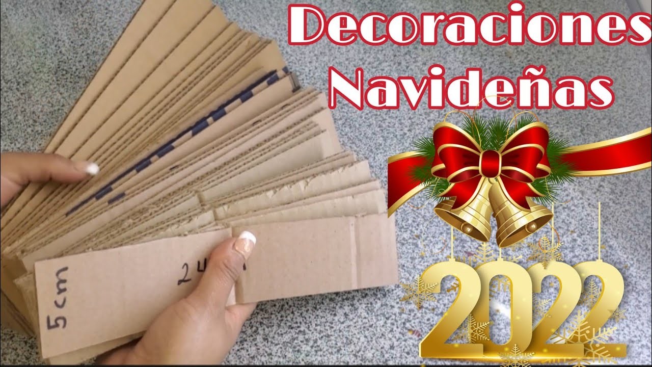 Mira que linda Decoración Navideña puedes hacer con simple cartón reciclado