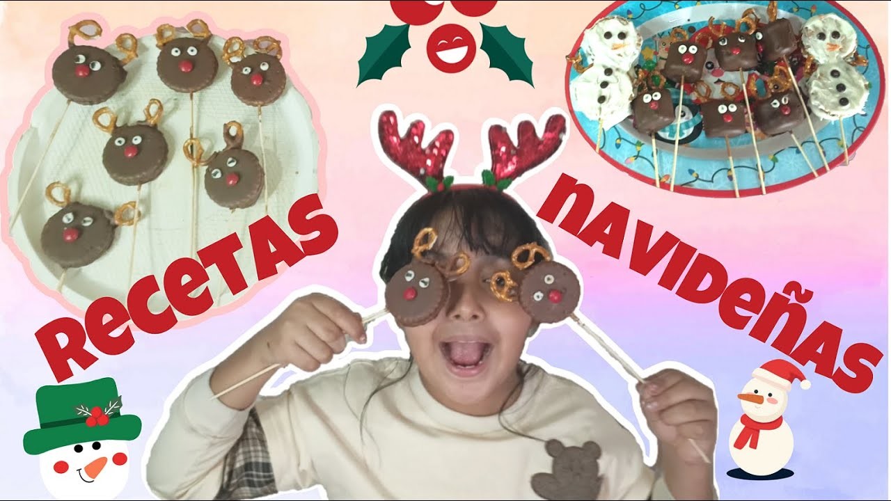 RECETAS de NAVIDAD para NIÑOS | RENOS de GALLETAS #recetas #recetasfaciles #paraniños #cocina