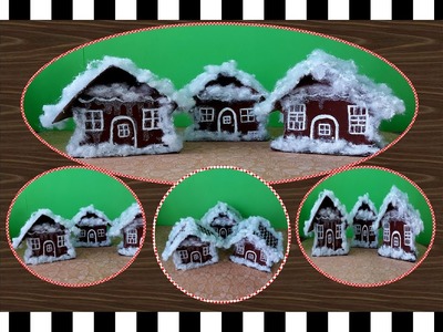 CASITAS NAVIDEÑAS. Mini casitas MAQUETAS Navideñas para decorar.