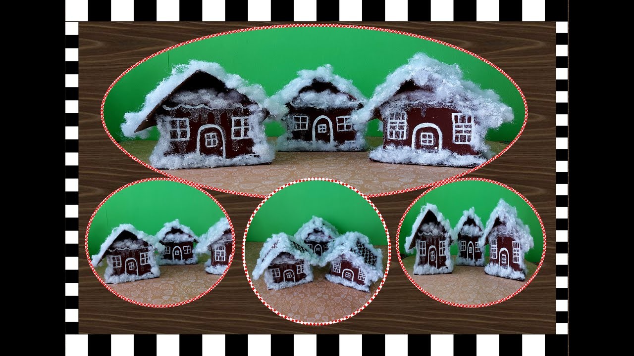 CASITAS NAVIDEÑAS. Mini casitas MAQUETAS Navideñas para decorar.