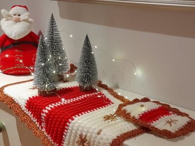 Tapete o centro de mesa navideño a crochet. @anitawn