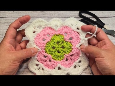 APRENDE CONMIGO COMO SE TEJE UN TAPETE O CUADRO FLORAL.????????????PASO A PASO.#crochet #knitting #flowers