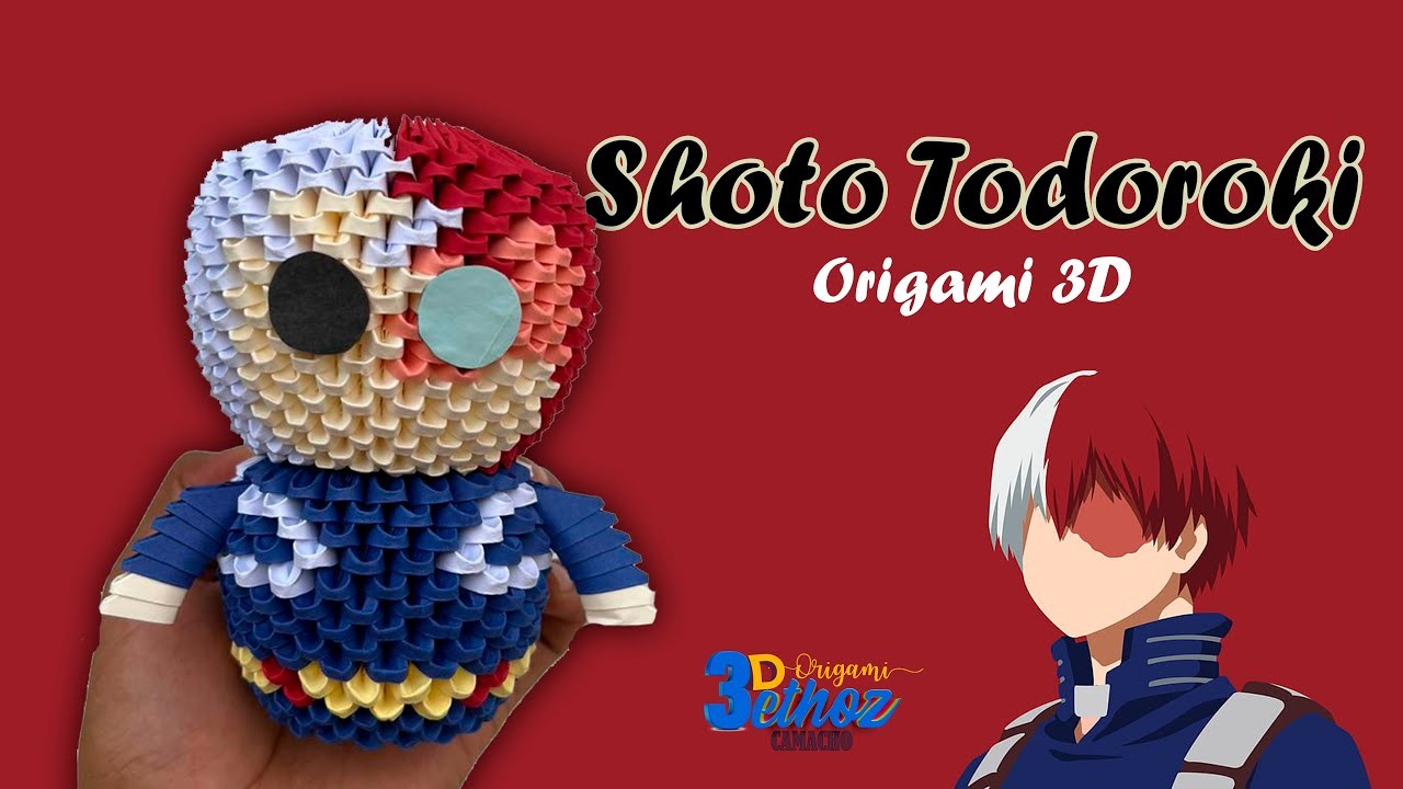 Cómo Hacer a  Shoto Todoroki en Origami 3D - Bethoz Camacho - Tutorial Fácil
