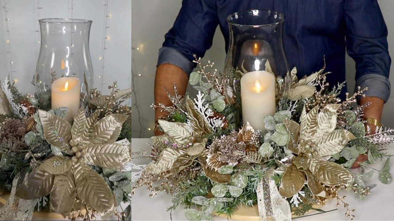 Como Hacer Un Centro De Mesa Para Navidad. Decoraciones Navideñas 2022 . Ideas Para Decorar