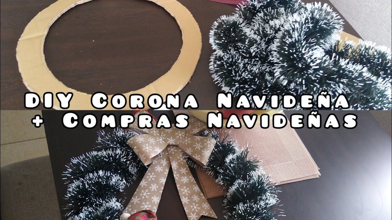 DIY Corona Navideña ☃️???? para puerta + Compras Navideñas | Mayra Olivas