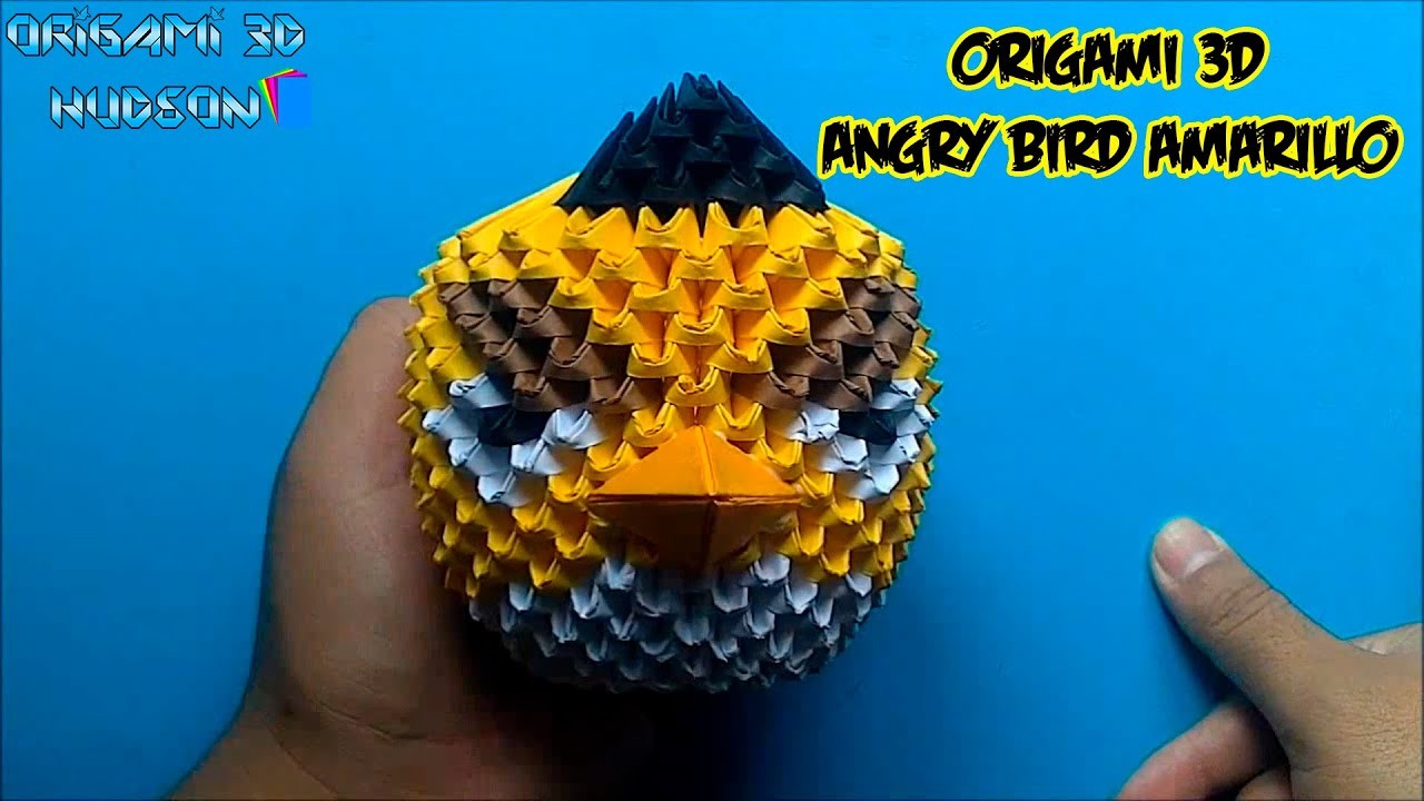 Origami 3D Angry birds Amarillo