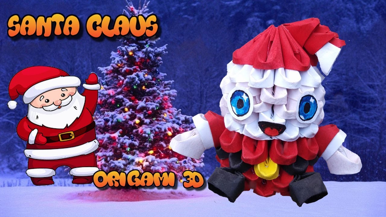 Santa Claus ???? en Origami 3d . Tutorial especial por Navidad ????