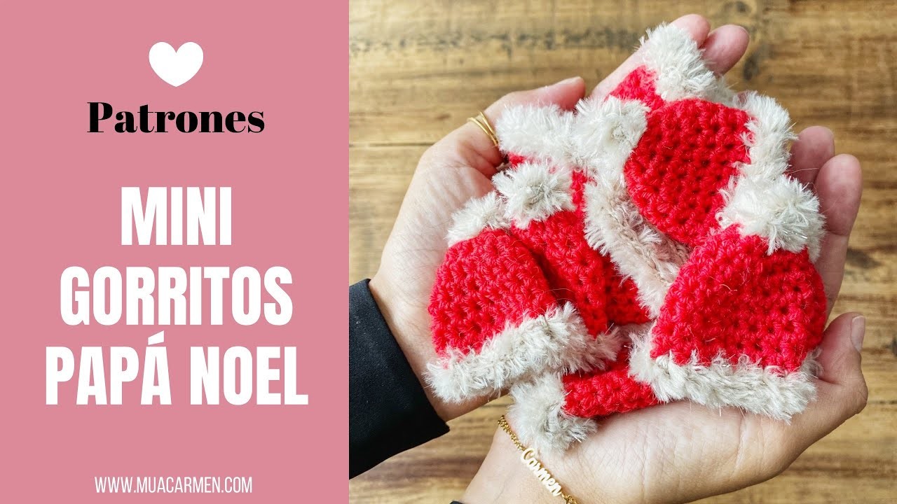 Tejer por NAVIDAD AMIGURUMI GORRO de PAPA NOEL a CROCHET | Tejer en Español