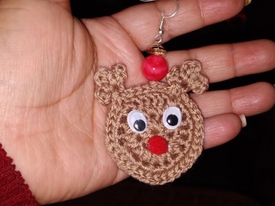 Aretes o pendientes de ???? reno a crochet