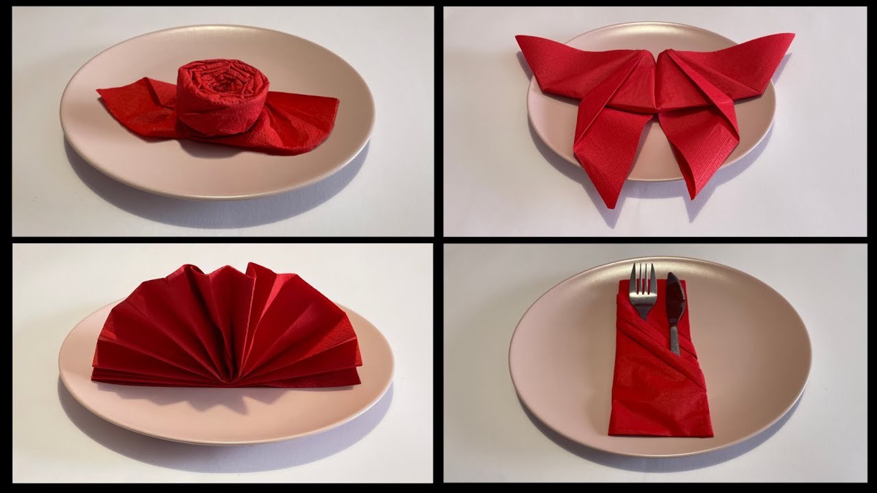 Como poner servilletas de papel en la mesa