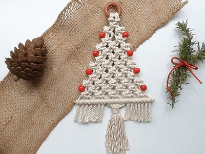 DIY ???? ARBOLITO de NAVIDAD en MACRAME (paso a paso) | DIY Macrame Christmas Tree Ornament