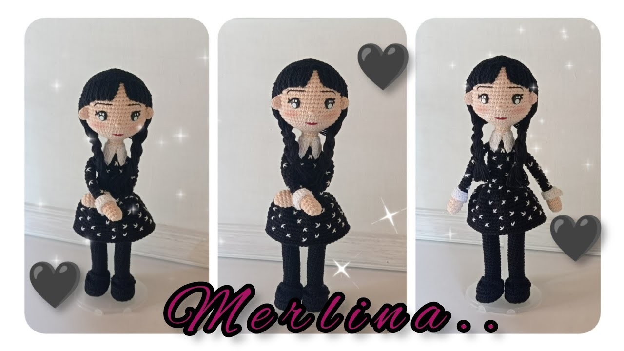 ????Merlina Addams amigurumi. 