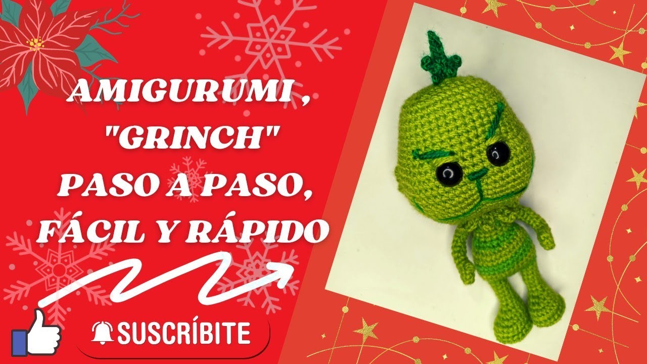 Amigurumi Grinch versión funko, paso a paso, fácil y rápido tutorial crochet