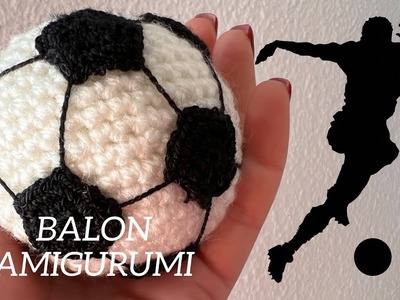 Balón de fútbol a crochet (amigurumi)