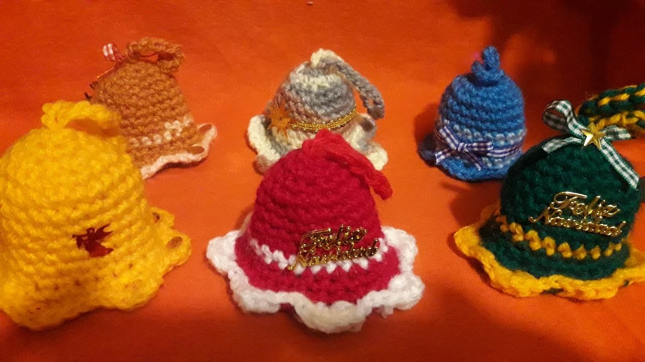 Campanas navideñas llenitas de amor de crochet #navidad2022 #