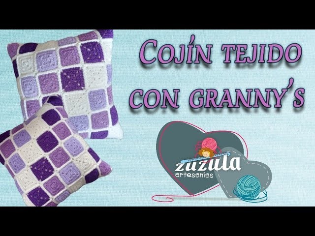 Cojín de Granny's tejido a Crochet