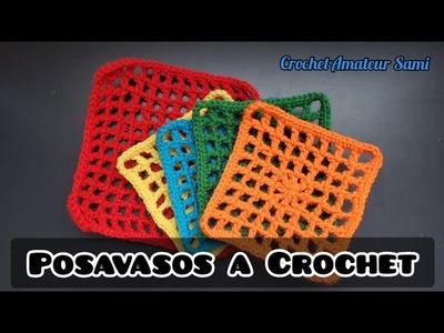 Posavasos Cuadrado a Crochet - Paso a paso para principiantes.