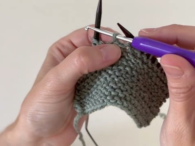 Recuperar puntos a bobo con ayuda de una aguja de crochet